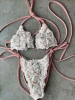 3D Rose Triangle Bikini Set - Image 2