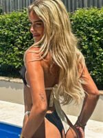 Black & White Contrast Triangle Bikini – Two‑Tone Tie‑Side Swim Set - Image 3