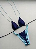 Color‑Trim Triangle Bikini Set - Image 2