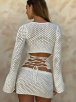 Crochet Lace-Up Two‑Piece Set - Image 2