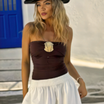 Luxe Lace Resort Bikini Set Black and Brown