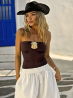 Luxe Lace Resort Bikini Set Black and Brown