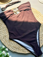 Luxe Lace Resort Bikini Set Black and Brown - Image 2