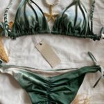 Ombre Ruched Triangle Bikini Set