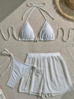 Starfish Charm Bikini & Mesh Shorts Set – Beach Chic Three‑Piece